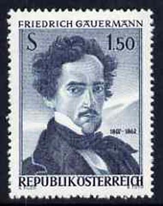Austria 1962 Death Cent of Friedrich Gauermann (painter) unmounted mint, SG1387, stamps on arts