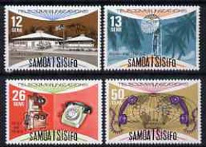Samoa 1977 Telecommunications project set of 4  unmounted mint, SG 492-95, stamps on communications, stamps on telephones