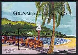 Grenada - Grenadines 1984 Adler $5 m/sheet unmounted mint, from locomotives set, SG MS635(b), stamps on railways