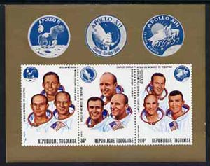 Togo 1970 Apollo Moon Flights imperf m/sheet unmounted mint, SG MS756, stamps on space, stamps on apollo