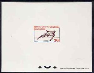 Senegal 1963 Dakar Games 20f High Jump epreuve de luxe sheet in issued colours, as SG255, stamps on , stamps on  stamps on sport, stamps on  stamps on high jump