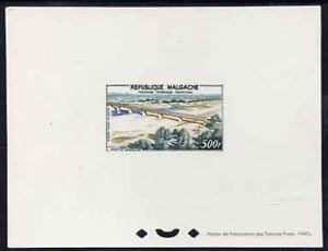 Malagasy Republic 1960 Mandrare Bridge 500f epreuve de luxe sheet in issued colours, as SG22 unmounted mint, stamps on bridges, stamps on civil engineering