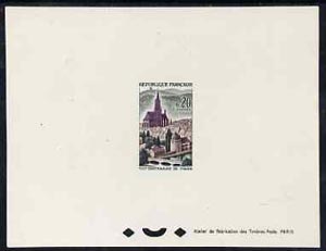 France 1961 Thann 20c epreuve de luxe sheet in issued colours, as SG 1537, stamps on tourism