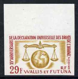 Wallis & Futuna 1963 Human Rights 29f marginal imperf single unmounted mint, as SG183, stamps on , stamps on  stamps on human rights, stamps on  stamps on justice