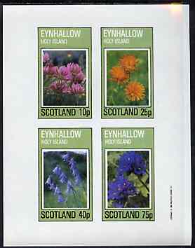 Eynhallow 1982 Flowers #30 imperf set of 4 values unmounted mint, stamps on , stamps on  stamps on flowers