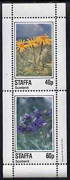 Staffa 1982 Flowers #53 perf set of 2 values unmounted mint, stamps on flowers