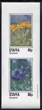 Staffa 1982 Flowers #53 imperf set of 2 values unmounted mint, stamps on , stamps on  stamps on flowers