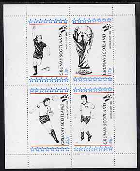 Grunay 1982 Football World Cup perf sheetlet containing set of 4 values unmounted mint, stamps on , stamps on  stamps on football, stamps on  stamps on sport