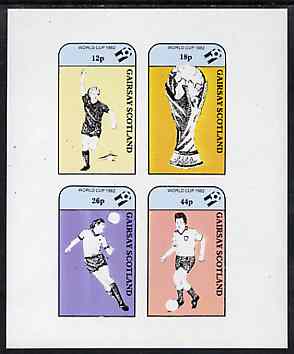 Gairsay 1982 Football World Cup imperf sheetlet containing set of 4 values unmounted mint, stamps on , stamps on  stamps on football, stamps on  stamps on sport