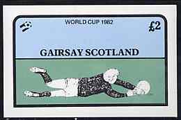 Gairsay 1982 Football World Cup imperf deluxe sheet (Â£2 value) unmounted mint, stamps on football, stamps on sport