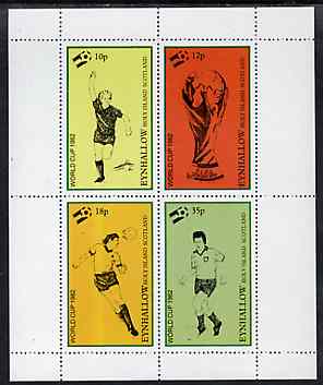 Eynhallow 1982 Football World Cup perf sheetlet containing set of 4 values unmounted mint, stamps on football, stamps on sport