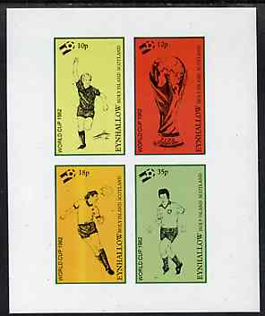 Eynhallow 1982 Football World Cup imperf sheetlet containing set of 4 values unmounted mint, stamps on football, stamps on sport