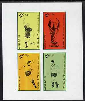 Eynhallow 1982 Football World Cup imperf sheetlet containing set of 4 values unmounted mint, stamps on , stamps on  stamps on football, stamps on  stamps on sport