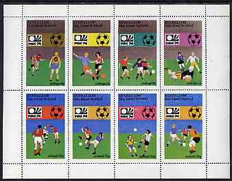 Eynhallow 1974 Football World Cup perf sheetlet containing set of 8 values unmounted mint, stamps on , stamps on  stamps on football, stamps on  stamps on sport