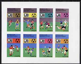 Eynhallow 1974 Football World Cup imperf sheetlet containing set of 8 values unmounted mint, stamps on , stamps on  stamps on football, stamps on  stamps on sport