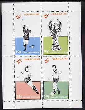 Davaar Island 1982 Football World Cup perf sheetlet containing set of 4 values unmounted mint, stamps on football, stamps on sport