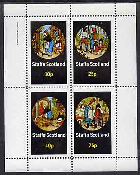 Staffa 1982 Fairy Tales (Hansel & Gretel) perf sheetlet containing set of 4 values unmounted mint, stamps on , stamps on  stamps on fairy tales, stamps on  stamps on literature, stamps on  stamps on children