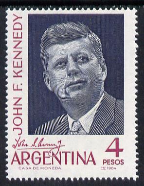 Argentine Republic 1964 Kennedy Memorial unmounted mint SG 1109*, stamps on , stamps on  stamps on kennedy, stamps on 