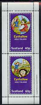 Eynhallow 1981 Fairy Tales (Jack the Giant Killer) perf sheetlet containing set of 2 values unmounted mint, stamps on , stamps on  stamps on fairy tales, stamps on  stamps on literature, stamps on  stamps on children