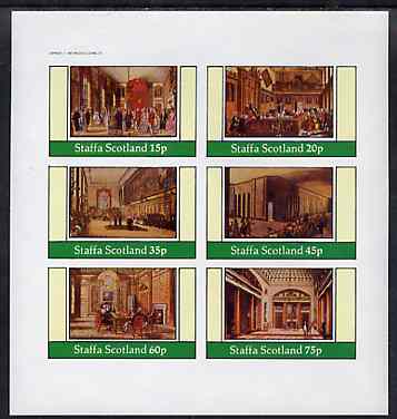 Staffa 1982 Regency England #1 imperf sheetlet containing set of 6 values unmounted mint, stamps on social history