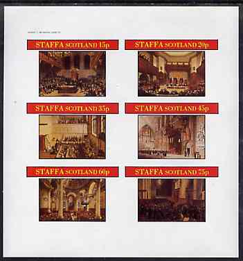 Staffa 1982 Regency England #2 imperf sheetlet containing set of 6 values unmounted mint, stamps on , stamps on  stamps on social history, stamps on  stamps on  law , stamps on  stamps on legal