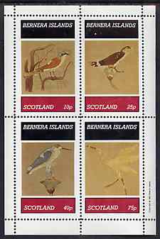 Bernera 1981 Wall Paintings of Birds perf sheetlet containing set of 4 values unmounted mint, stamps on , stamps on  stamps on birds, stamps on  stamps on arts