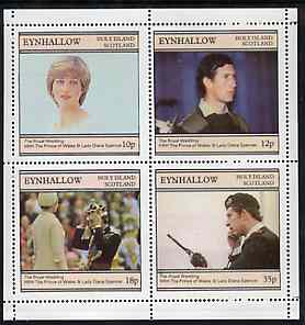 Eynhallow 1981 Royal Wedding perf sheetlet containing set of 4 values unmounted mint, stamps on , stamps on  stamps on royalty, stamps on  stamps on charles, stamps on  stamps on diana