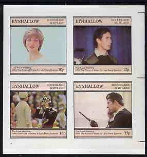 Eynhallow 1981 Royal Wedding imperf sheetlet containing set of 4 values unmounted mint, stamps on , stamps on  stamps on royalty, stamps on  stamps on charles, stamps on  stamps on diana