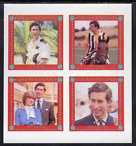 Grunay 1981 Royal Wedding imperf sheetlet containing set of 4 values unmounted mint, stamps on , stamps on  stamps on royalty, stamps on  stamps on charles, stamps on  stamps on diana