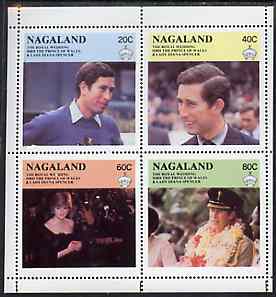 Nagaland 1981 Royal Wedding perf sheetlet containing set of 4 values unmounted mint, stamps on , stamps on  stamps on royalty, stamps on  stamps on charles, stamps on  stamps on diana