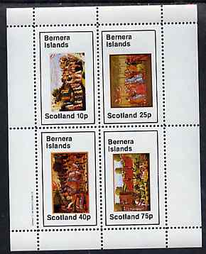 Bernera 1982 Medieval Life perf sheetlet containing set of 4 values unmounted mint, stamps on , stamps on  stamps on social history