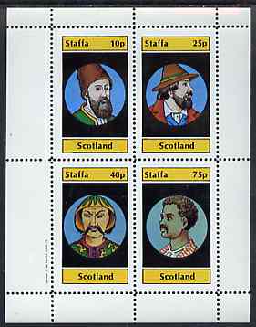 Staffa 1982 People of the World perf set of 4 values unmounted mint, stamps on fashion, stamps on headdresses, stamps on costumes, stamps on cultures, stamps on hats