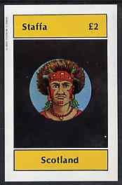 Staffa 1982 People of the World imperf deluxe sheet (£2 value) unmounted mint, stamps on fashion, stamps on headdresses, stamps on costumes, stamps on cultures, stamps on hats