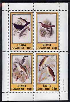 Staffa 1981 Birds #78 perf set of 4 values unmounted mint, stamps on , stamps on  stamps on birds