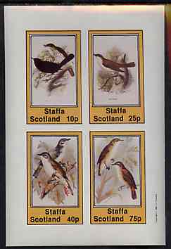 Staffa 1981 Birds #78 imperf set of 4 values unmounted mint, stamps on , stamps on  stamps on birds