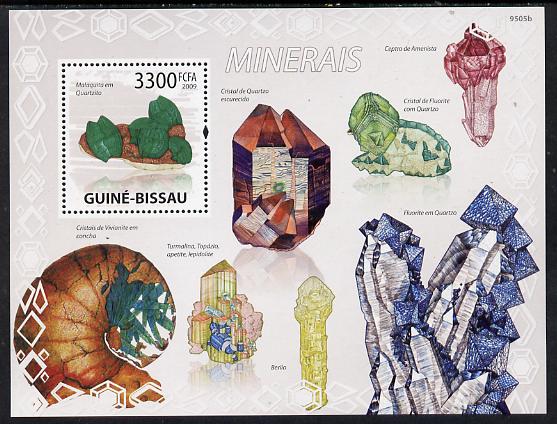 Guinea - Bissau 2009 Minerals perf s/sheet unmounted mint, stamps on minerals