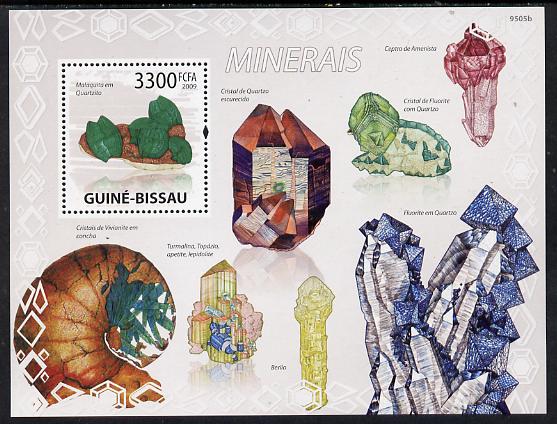 Guinea - Bissau 2009 Minerals perf s/sheet unmounted mint, stamps on , stamps on  stamps on minerals