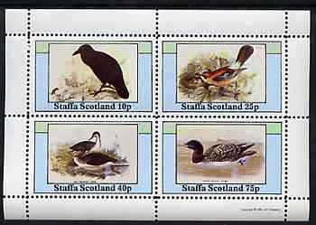 Staffa 1981 Birds #79 perf set of 4 values unmounted mint, stamps on birds