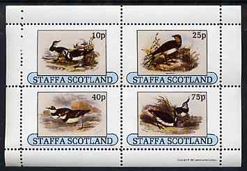 Staffa 1981 Birds #80 perf sheetlet containing set of 4 values unmounted mint, stamps on , stamps on  stamps on birds