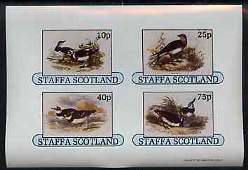 Staffa 1981 Birds #80 imperf sheetlet containing set of 4 values unmounted mint