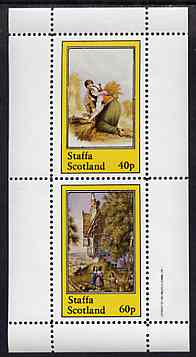 Staffa 1982 Pastoral Scenes perf sheetlet containing set of 2 values unmounted mint, stamps on , stamps on  stamps on farming, stamps on  stamps on agriculture