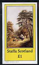 Staffa 1982 Pastoral Scenes imperf souvenir sheet (£1 value) unmounted mint, stamps on 
