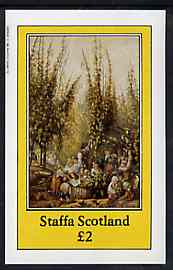 Staffa 1982 Pastoral Scenes imperf deluxe sheet (£2 value) unmounted mint, stamps on 