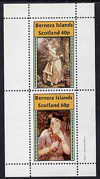 Bernera 1982 Womens Costumes perf sheetlet containing set of 2 values unmounted mint, stamps on women, stamps on costumes, stamps on fashion
