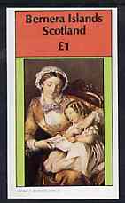 Bernera 1982 Women's Costumes imperf souvenir sheet (£1 value) unmounted mint, stamps on women, stamps on costumes, stamps on fashion