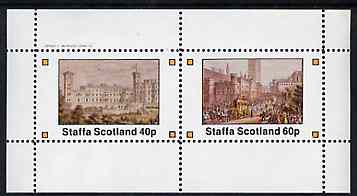 Staffa 1982 Palaces perf set of 2 values unmounted mint, stamps on , stamps on  stamps on buildings