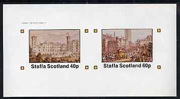 Staffa 1982 Palaces imperf set of 2 values unmounted mint, stamps on , stamps on  stamps on buildings