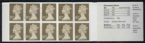 Great Britain 1981 Museums #2 (Antiquities of Scotland) £1.15 booklet complete with selvedge at right SG FI4B, stamps on museums, stamps on buildings, stamps on antiques, stamps on scots, stamps on scotland