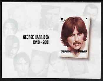 Kalmikia Republic 2001 George Harrison imperf m/sheet containing 25.00 value, unmounted mint, stamps on , stamps on  stamps on music, stamps on  stamps on pops, stamps on  stamps on beatles, stamps on  stamps on personalities