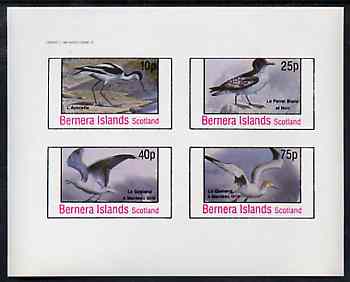 Bernera 1981 Birds #37 imperf set of 4 values unmounted mint, stamps on , stamps on  stamps on birds